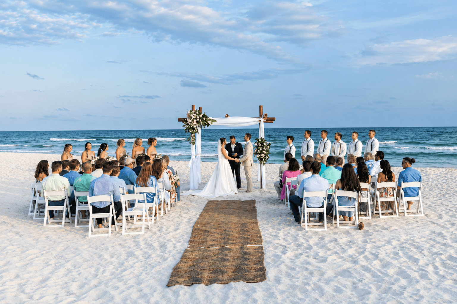 Beach wedding hero background